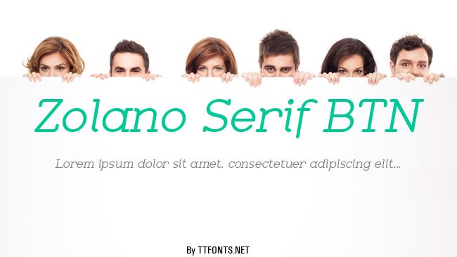 Zolano Serif BTN example